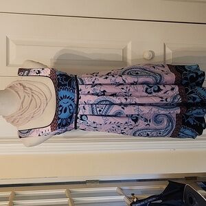 NWT SINGLE DRESS silk pink babydoll dress size P